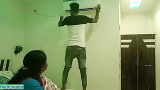 Indian cheating wife XXX hot sex with ac technician&excl; Bhabhi sex